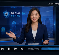 Fictional AI virtual weather presenter